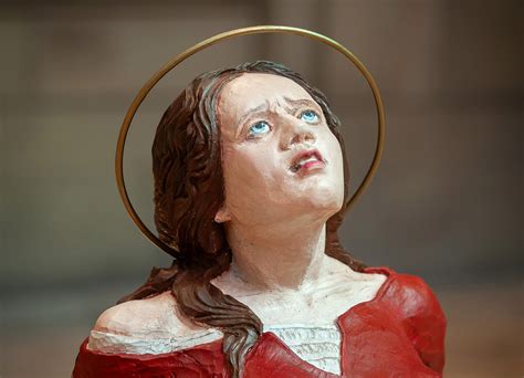 Controversial statue of Mary giving birth beheaded inside Austrian .